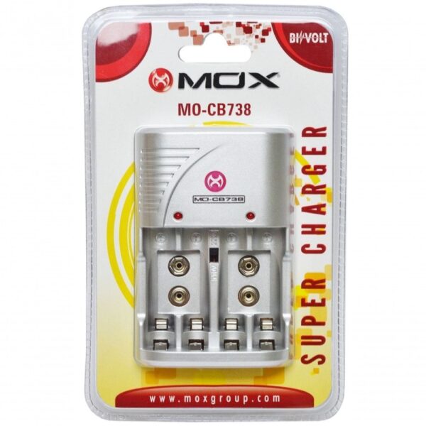 CARREGADOR DE PILHA MOX MO-CB738 BIVOLT