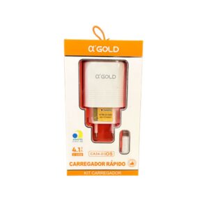 CARREGADOR USB SAIDA DUPLA LIGHTNING 4.1A 1.0M CA25-2/IOS AGOLD