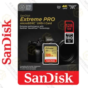 CARTAO DE MEMORIA 128GB SANDISK EXTREME CLASSE 10 SDXC 4K 180MB/S SDSDXVA-128G-GNCIN