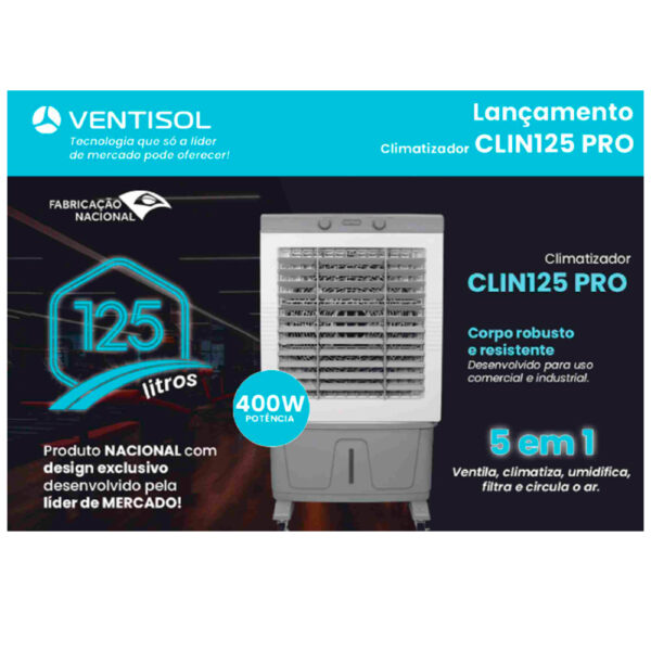 CLIMATIZADOR VENTISOL 125 LITROS CLIN125 PRO 400W 220V CLIMATIZADOR VENTISOL 125 LITROS CLIN125 PRO 400W 220V