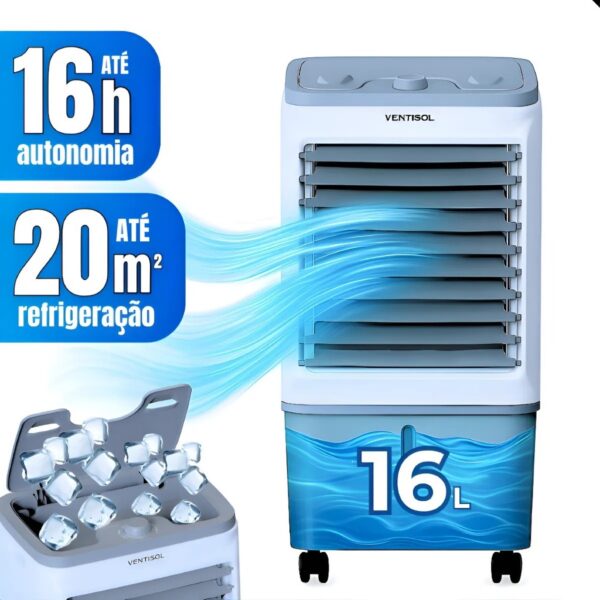 CLIMATIZADOR VENTISOL 16 LITROS 130W CLIN16-02 BRANCO/CINZA 220V CLIMATIZADOR VENTISOL 16 LITROS 130W CLIN16-02 BRANCO/CINZA 220V
