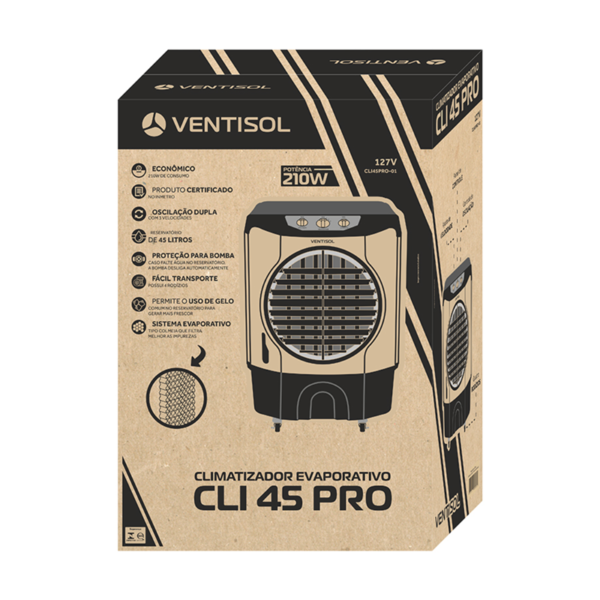 CLIMATIZADOR VENTISOL 45 LITROS CLI45 PRO 210W 220V CLIMATIZADOR VENTISOL 45 LITROS CLI45 PRO 210W 220V