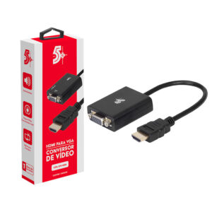 CONVERSOR DE VIDEO HDMI PARA VGA SAIDA RL COM CABO P2ST 5+ 075-0823