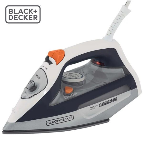 FERRO A VAPOR BLACK E DEKER 2000W MAX STEAM BASE CERAMICA FX3100 220V