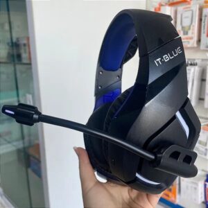 FONE HEADSET GAMER BLUETOOTH 5.4BT RGB LE-0318 IT-BLUE