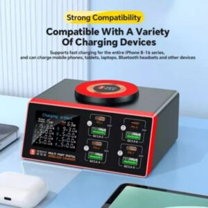 FONTE DE BANCADA MULTI PORT DIGITAL CHARGER INDUÇÃO/USB/TIPO C YCS-S600 YCS