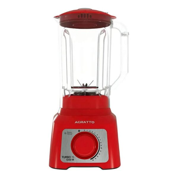 LIQUIDIFICADOR 3.2 LITROS AGRATTO 1200W TURBO 15 ALIQ06N-02 VERMELHO CRISTAL 220V LIQUIDIFICADOR 3.2 LITROS AGRATTO 1200W TURBO 15 ALIQ06N-02 VERMELHO CRISTAL 220V