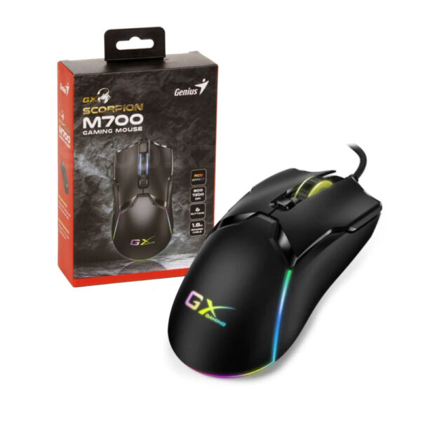 MOUSE GAMER USB RGB 800 A7200DPI SCORPION M700 GENIUS MOUSE GAMER USB RGB 800 A7200DPI SCORPION M700 GENIUS