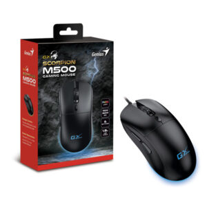 MOUSE GAMER USB SCORPION RGB 1200 A3600DPI M500 GENIUS