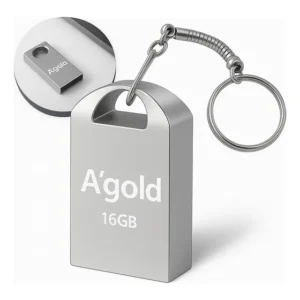 PENDRIVE 16GB DOIS EM 1 USB C E USB PNM-76 METALICO COM CHAVEIRO AGOLD
