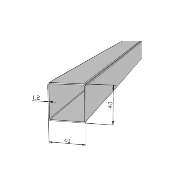 PERFIL METALICO 40 X 40 X 1.20 X 6000MM CHAPA 18 BARRA PERFIL METALICO 40 X 40 X 1.20 X 6000MM CHAPA 18 BARRA