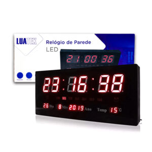 RELOGIO DE PAREDE DIGITAL LED LK-3615 LUATEK