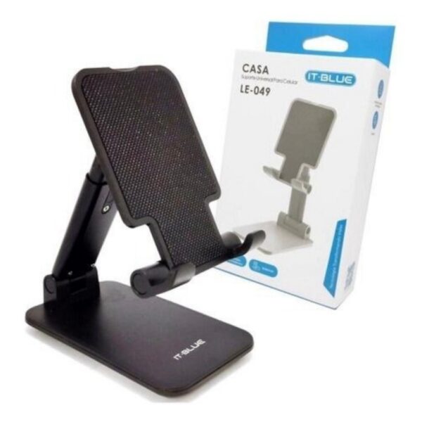 SUPORTE DE MESA UNIVERSAL PARA CELULAR MET&Aacute;LICO LE-049 IT-BLUE