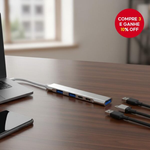 SWITCH USB C 5 PORTAS HUB USB-C 5X1 USB C/USB/RJ45 PEI-HUB14 PEINING SWITCH USB C 5 PORTAS HUB USB-C 5X1 USB C/USB/RJ45 PEI-HUB14 PEINING