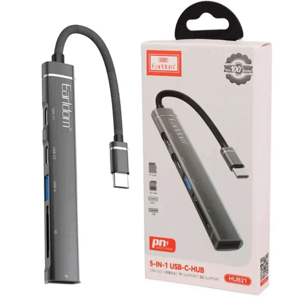 SWITCH USB C HUB 5 PORTAS USB C/USB PEI-HUB21 PEINING