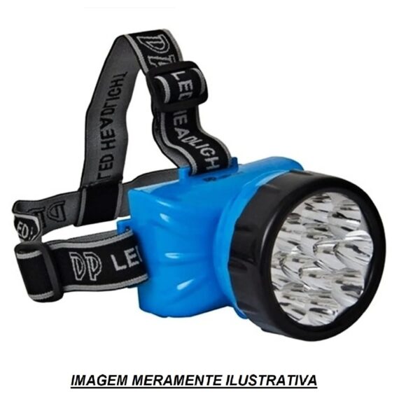 LANTERNA DE CABECA 12 LEDS EMERGENCIA  DP-722B