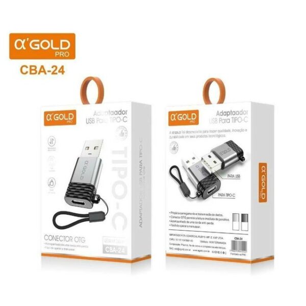 ADAPTADOR OTG USB PARA TIPO-C AGOLD CBA-24