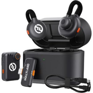 MICROFONE DE LAPELA HOLLYLAND LARK M2S ULTIMATE COMBO COM 2TX+3RX  USB-C LIGHTNING E CAMERA
