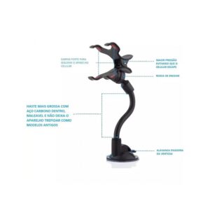 SUPORTE VEICULAR UNIVERSAL PARA CELULAR SPC-66 AGOLD PLUS