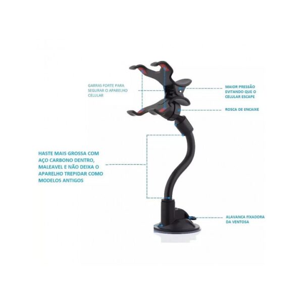 SUPORTE VEICULAR UNIVERSAL PARA CELULAR SPC-66 AGOLD PLUS
