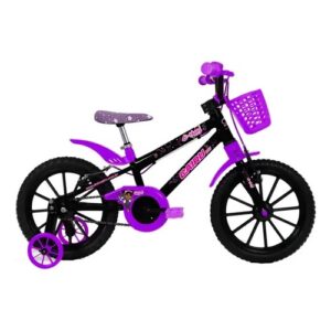 BICICLETA ARO 16'' MTB ABS FEM C-HIGH PRO PRETO/LILAS CAIRU