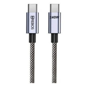 CABO USB C TIPO C 240W 2.0MT CB-387C HREBOS PREMIUM