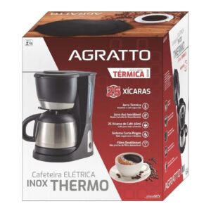 CAFETEIRA ELETRICA AGRATTO 700W 25 XICARAS INOX THERMO CET25-02 220V