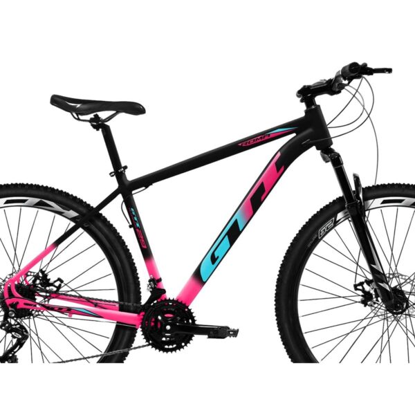 BICICLETA ARO 29 AÇO MTB FEMININA 21 VELOCIDADES F.D PRETO/ROSA CAIRU BICICLETA ARO 29 AÇO MTB FEMININA 21 VELOCIDADES F.D PRETO/ROSA CAIRU