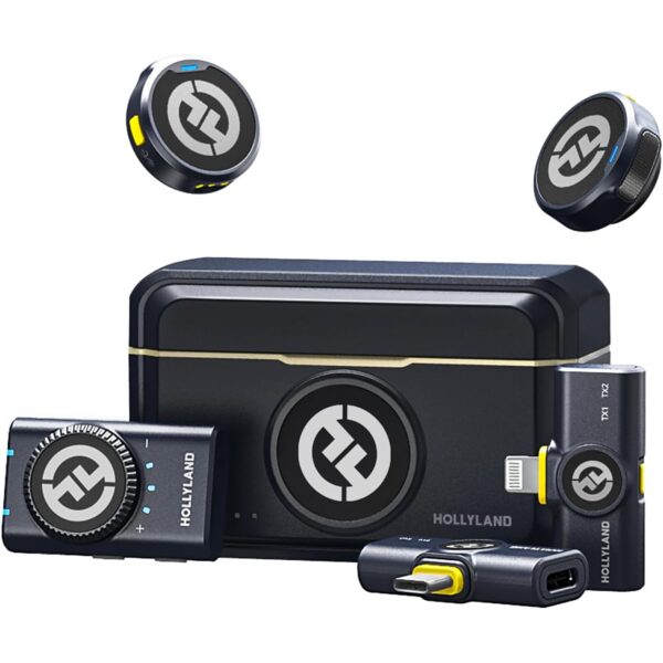 MICROFONE DE LAPELA HOLLYLAND LARK M2 COMBO COM 2TX+3RX LIGHTNING E TIPO C E CAMERA MICROFONE DE LAPELA HOLLYLAND LARK M2 COMBO COM 2TX+3RX LIGHTNING E TIPO C E CAMERA