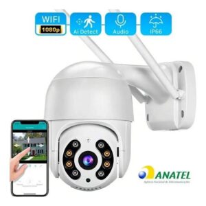 CAMERA IP INTELIGENTE WIFI EXTERNA FUL HD ICSEE A8 COM VIS&Atilde;O NOTURNA