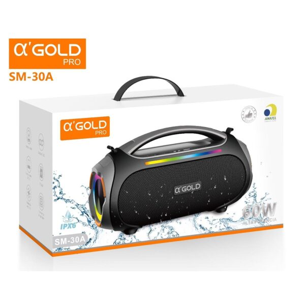 CAIXA DE SOM BLUETOOTH 60W IPX6 SM-14 AGOLD PRO CAIXA DE SOM BLUETOOTH 60W IPX6 SM-14 AGOLD PRO