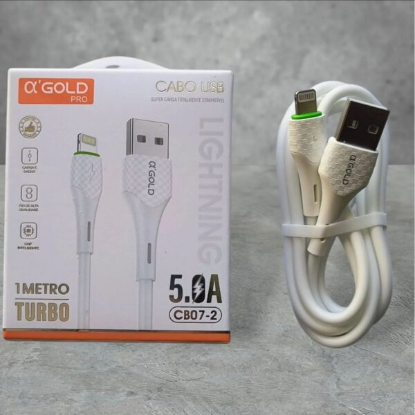 CABO USB LIGHTNING 5.0A CB66-2 AGOLD