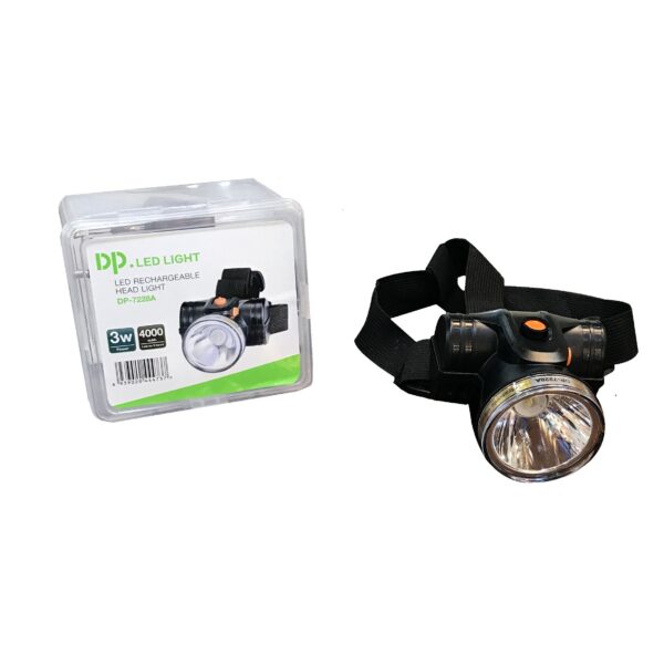 LANTERNA DE CABEÇA LED RECARREGÁVEL 100W DP-7228A DP