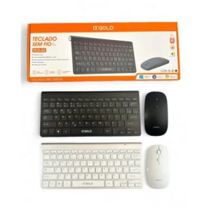 KIT TECLADO E MOUSE SEM FIO TCD-02A AGOLD PRO