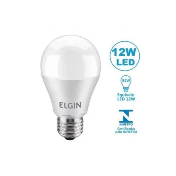 LAMPADA LED 12W BULBO BIVOLT 6500K 1050 LUMENS ELGIN E27