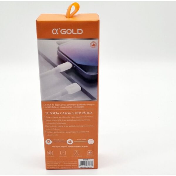 CABO USB TIPO C 5.0A AGOLD CB67-3 CB66-3