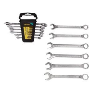KIT CHAVE COMBINADA COM SOQUETE ARTICULADO 6 PE&Ccedil;AS 8 A 17MM BOM-3662 BOMVINK