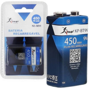 BATERIA RECARREGAVEL KNUP 450MAH 9V KP-BT9V