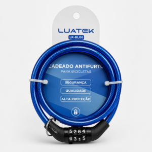 CADEADO TRANCA PARA BICICLETA LK-BL06 1200MM LUATEK