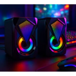 CAIXA DE SOM PARA PC USB 6W ILUMINA&Ccedil;&Atilde;O LED KP-R0826 KNUP