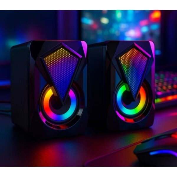 CAIXA DE SOM PARA PC USB 6W ILUMINAÇÃO LED KP-R0826 KNUP CAIXA DE SOM PARA PC USB 6W ILUMINAÇÃO LED KP-R0826 KNUP
