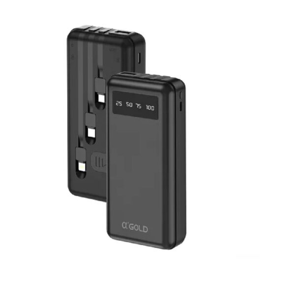 CARREGADOR PORT&Aacute;TIL 20000MAH POWER BANK 4 EM 1 BTE-05 AGOLD