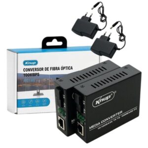 CONVERSOR DE FIBRA &Oacute;PTICA PARA RJ45 100MPS AD146 10/100MBPS KNUP