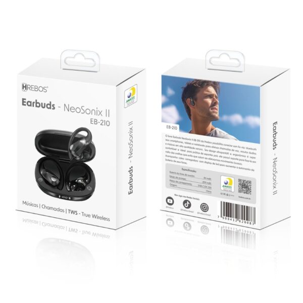 FONE BLUETOOTH TWS EARBUDS NEO SONIX II EB-210 HREBOS