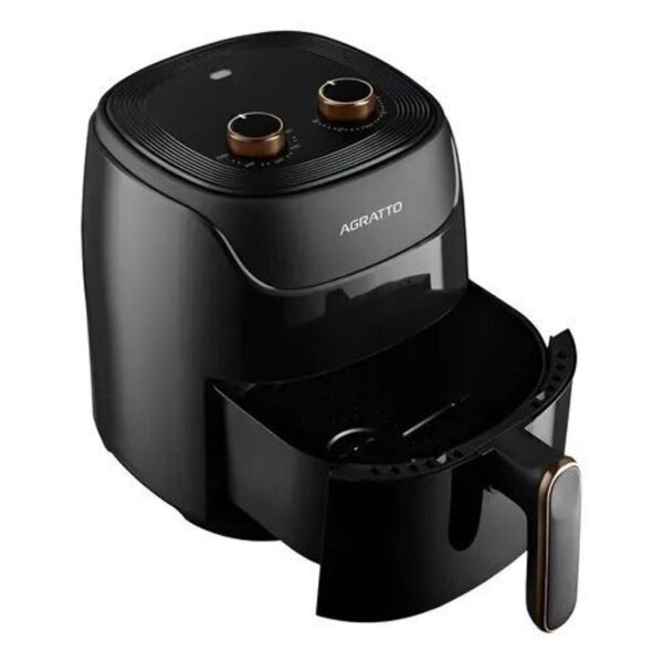 FRITADEIRA ELETRICA AIR FRYER 4 LITROS SUPREMMA AFSC01N-02 PRETA MECANICA 1400W AGRATTO 220V FRITADEIRA ELETRICA AIR FRYER 4 LITROS SUPREMMA AFSC01N-02 PRETA MECANICA 1400W AGRATTO 220V
