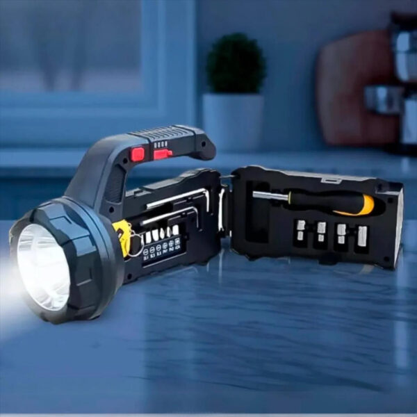LANTERNA LED RECARREG&Aacute;VEL COM KIT DE FERRAMENTAS BOM-4504 BOMVINK