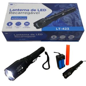 LANTERNA T&Aacute;TICA LED 30W RECARREG&Aacute;VEL LT-P110 LUATEK