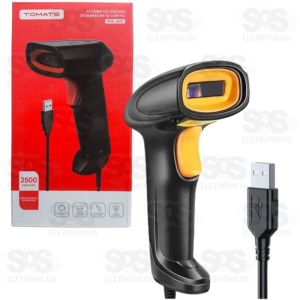 LEITOR DE C&Oacute;DIGO DE BARRAS USB MDK-2500 TOMATE