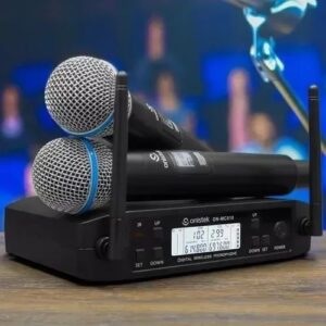 MICROFONE SEM FIO UHF DUPLO PROFISSIONAL MC810 ONISTEK
