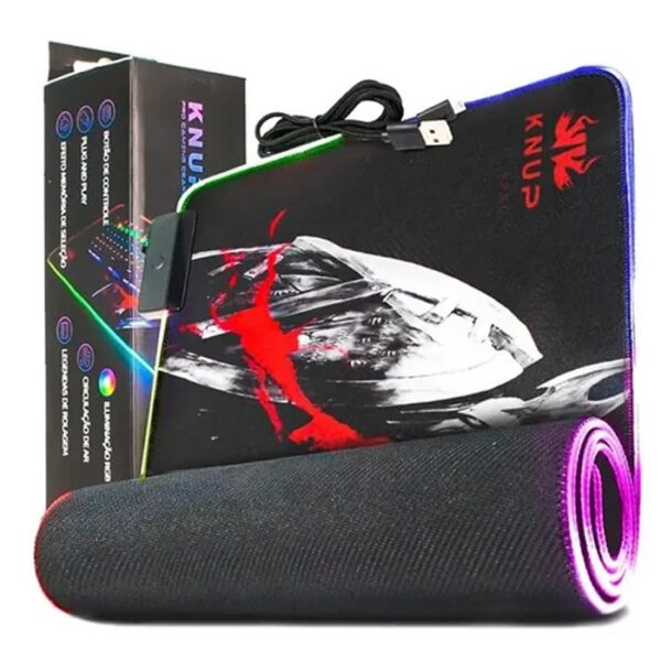 MOUSE PAD GAMER LED RGB 80X30CM KP-S011 KNUP